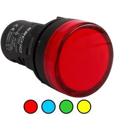 Lampara-LED-Ø22mm-220VAC verde-rojo-amarillo-azul